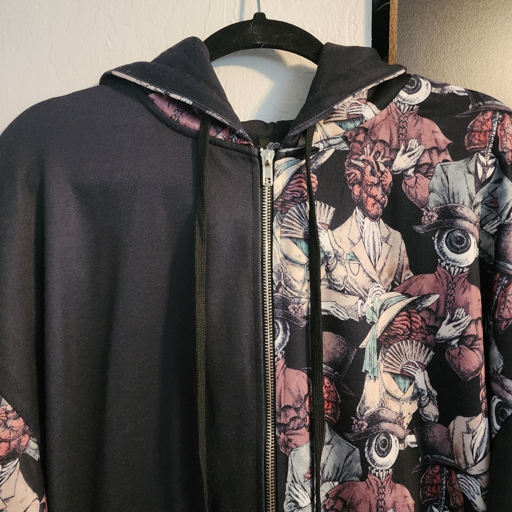 Drug Honey Graphic Black Zip-Up Hoodie - Picture 3 of 4